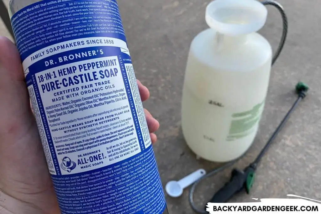 Peppermint Castile Soap and Garden Sprayer