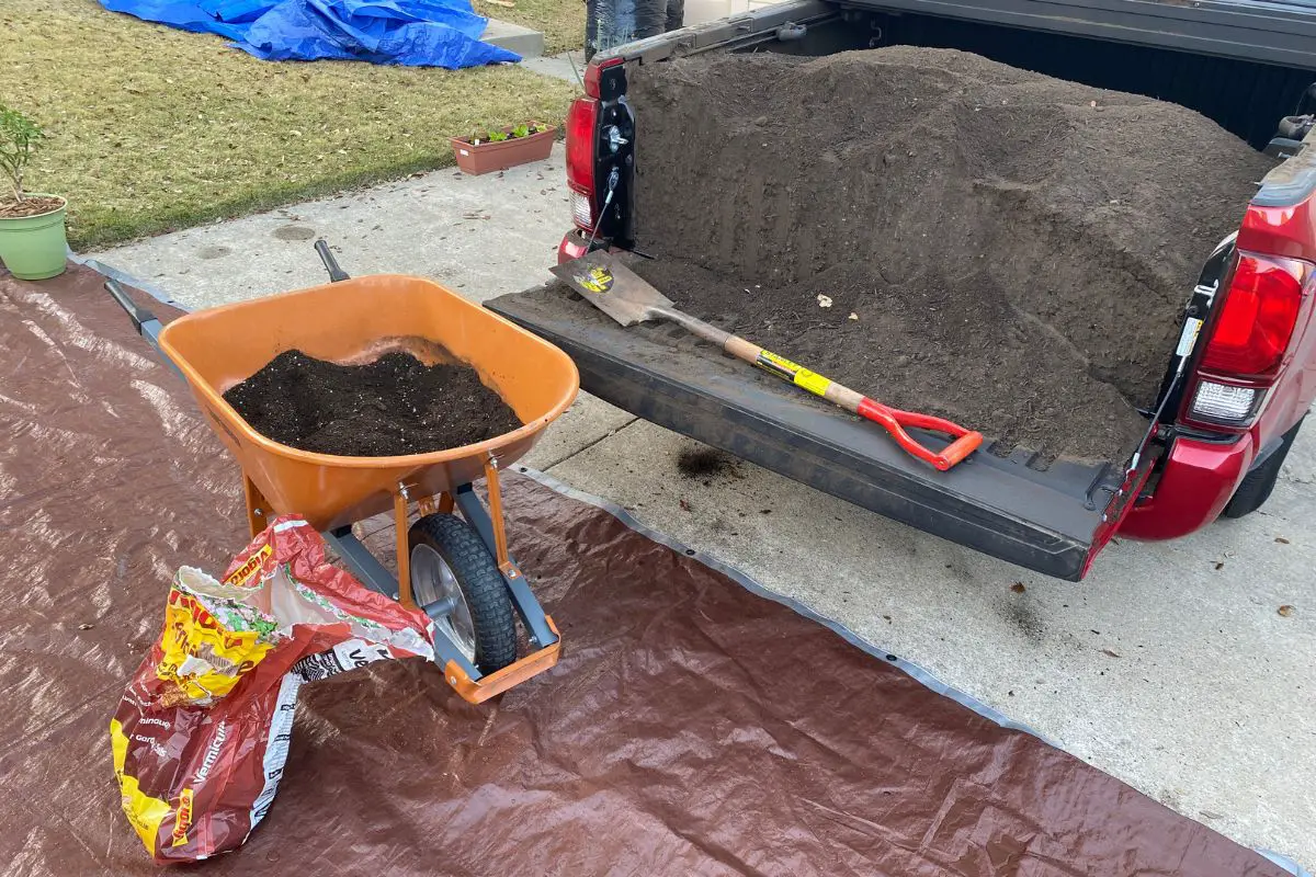 Bulk Soil in the Back of a Pickup Truck