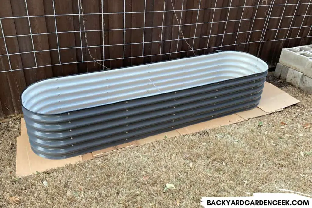 Cardboard Under Raised Garden Bed