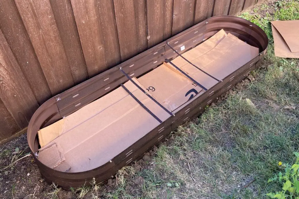 Cardboard in Bottom of a Raised Bed