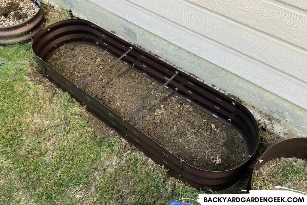Raised Metal Bed with Nothing in the Bottom