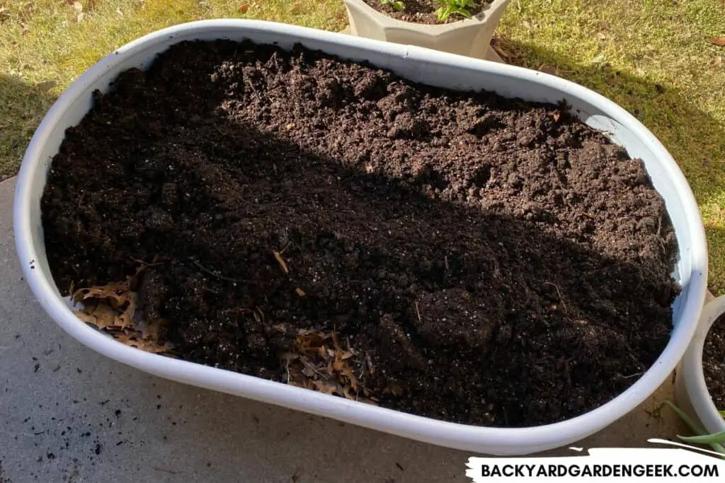 Soil Added to Top of Raised Garden Bed