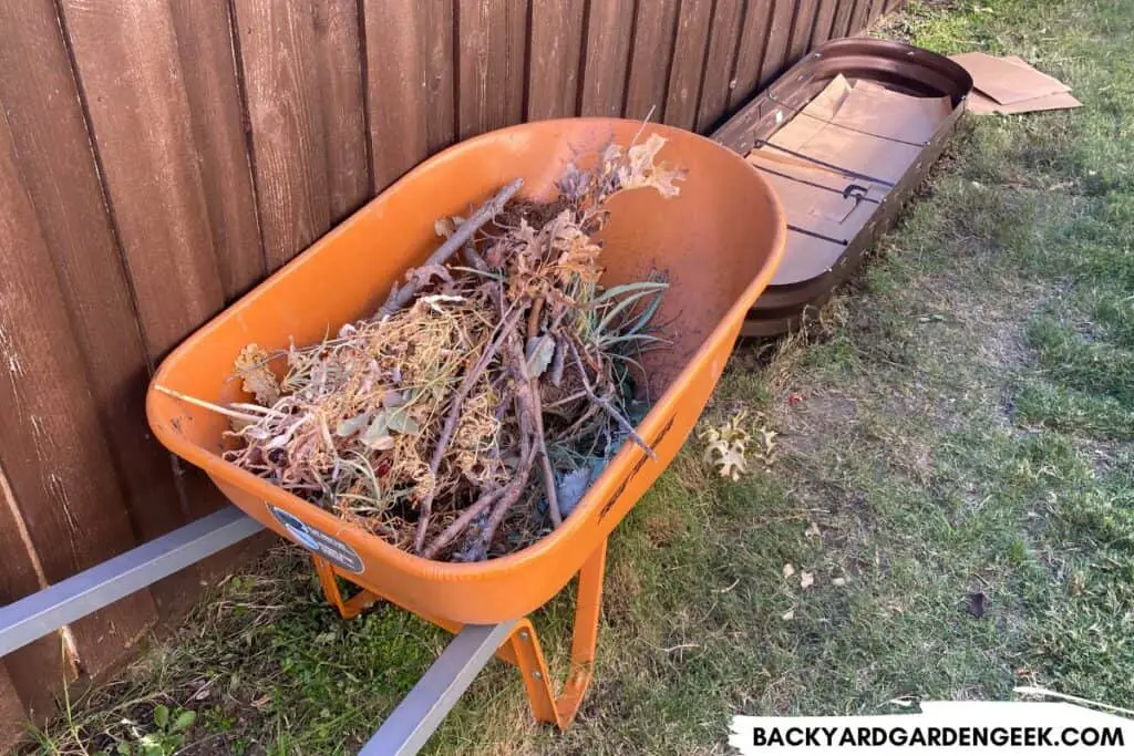 Yard Debris for Raised Garden Bed