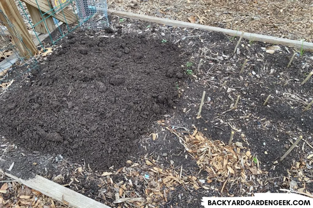Compost Added to an Established Raised Garden Bed