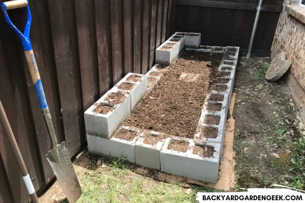Concrete Block Raised Garden Bed