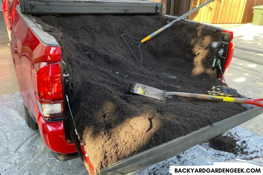 Bulk Soil in the Back of a Pickup Truck
