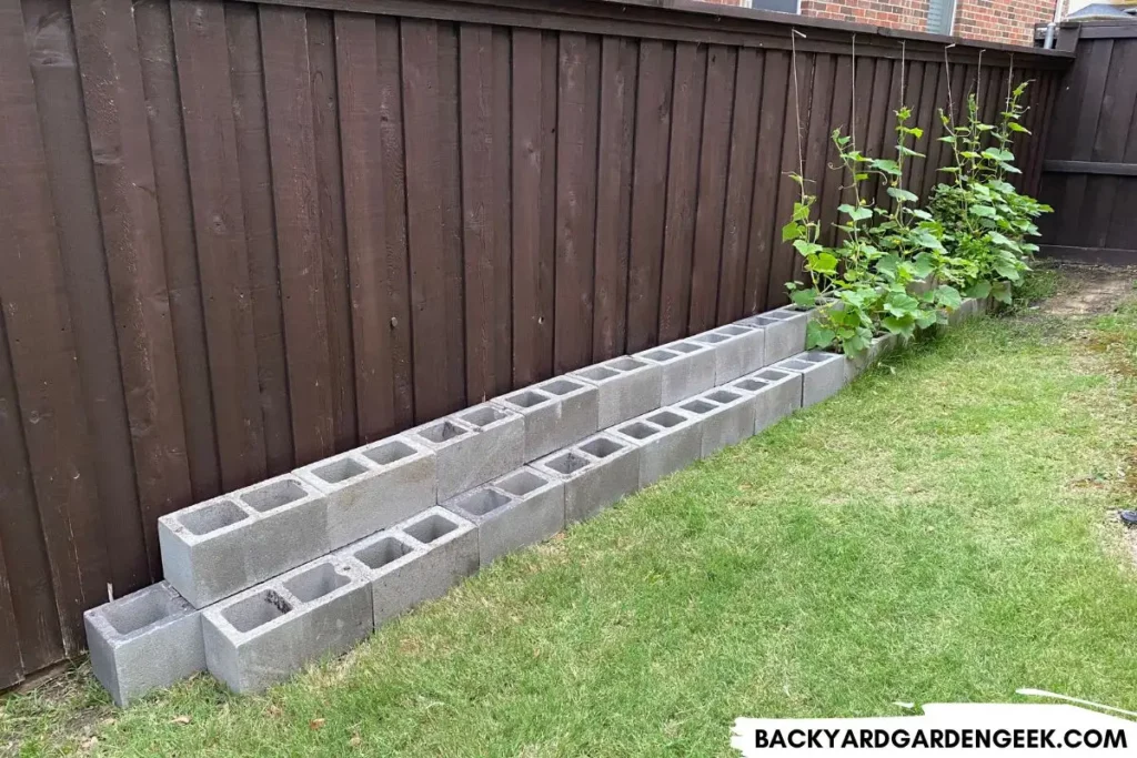 Concrete Block Raised Garden Bed Without Cardboard