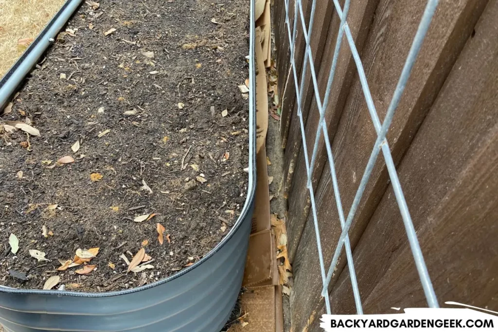 Be Sure to Leave Space Between the Raised Bed and the Fence