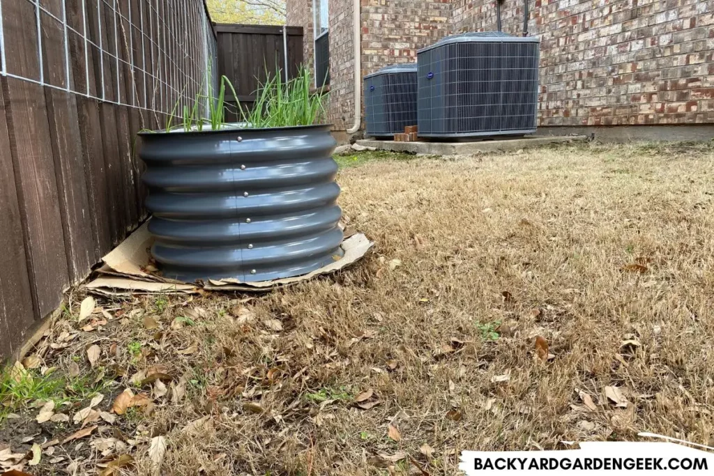 Metal Raised Bed in Need of Leveling