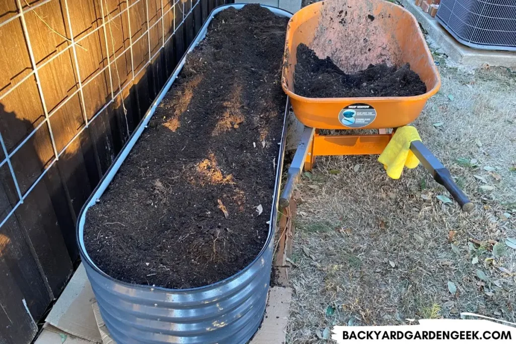 Raised Garden Bed Over Cardboard