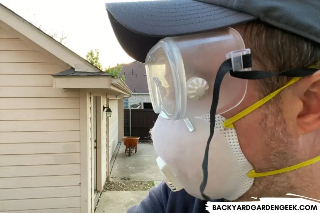 Protective Gear Worn When Applying Diatomaceous Earth