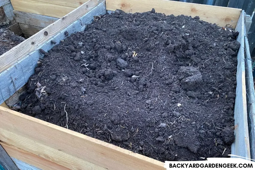 Bin Filled with Homemade Compost