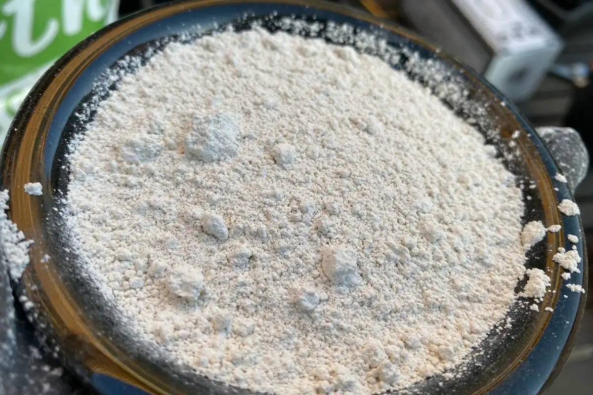 Bowl of Diatomaceous Earth for the Garden