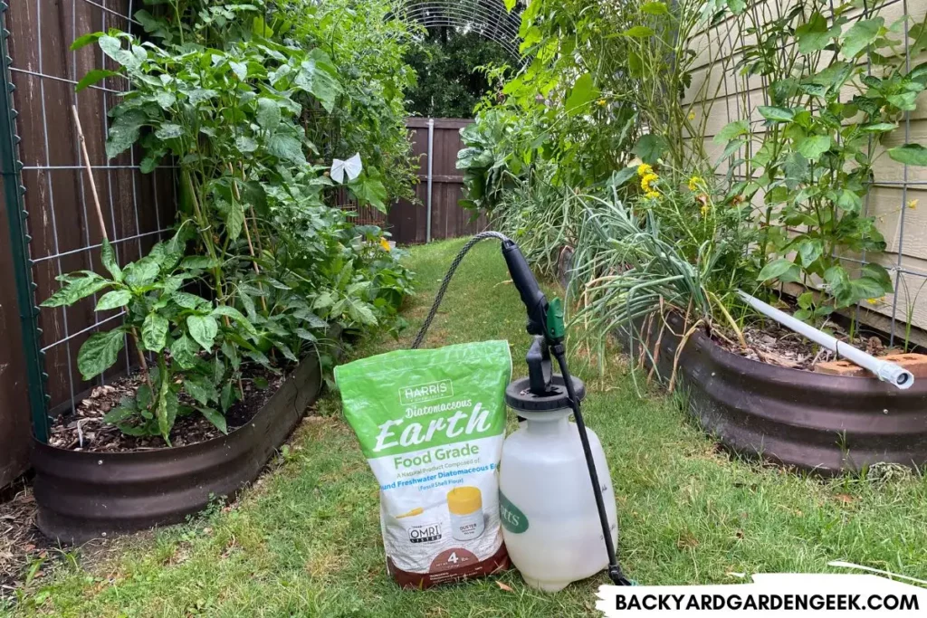 Diatomaceous Earth and a Garden Sprayer