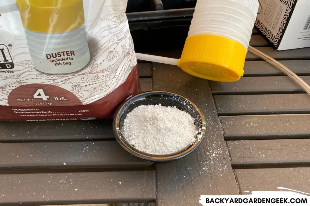 Diatomaceous Earth in a Black Bowl