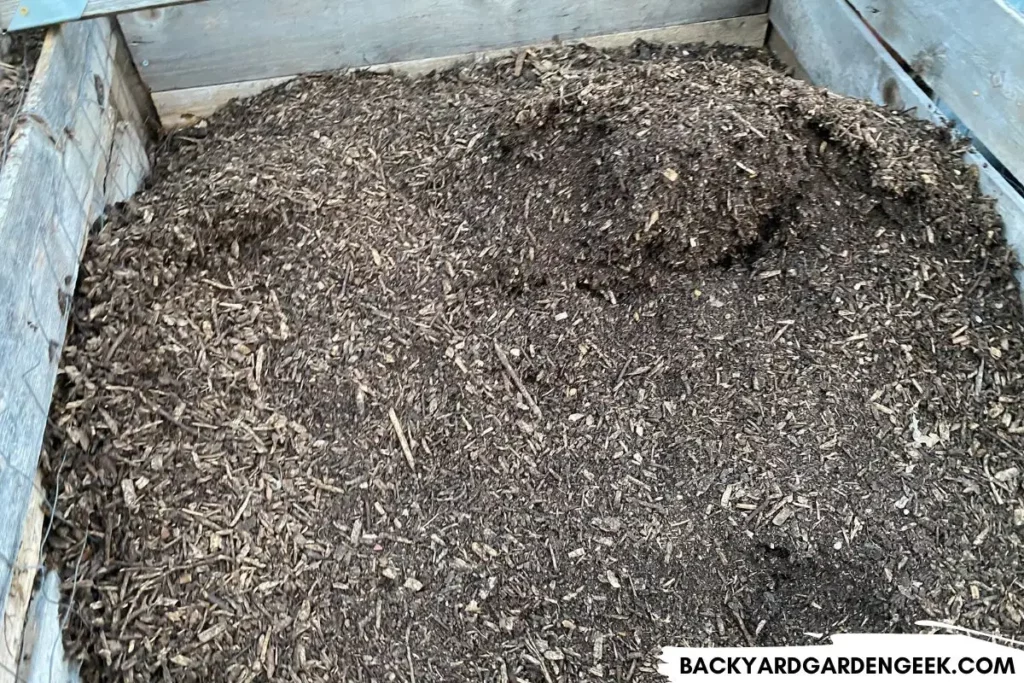 Finished Compost in a Compost Bin