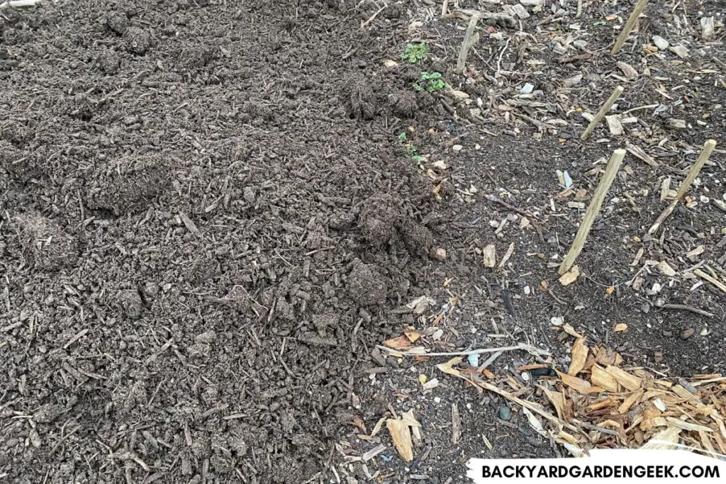 Compost Atop Garden Soil