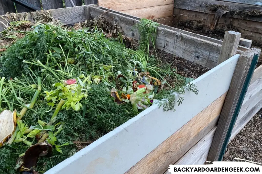 Compost Bins Filled with Kitchen Scraps