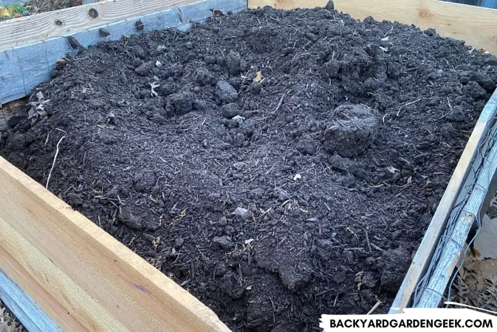 Finished Compost in Compost Bin