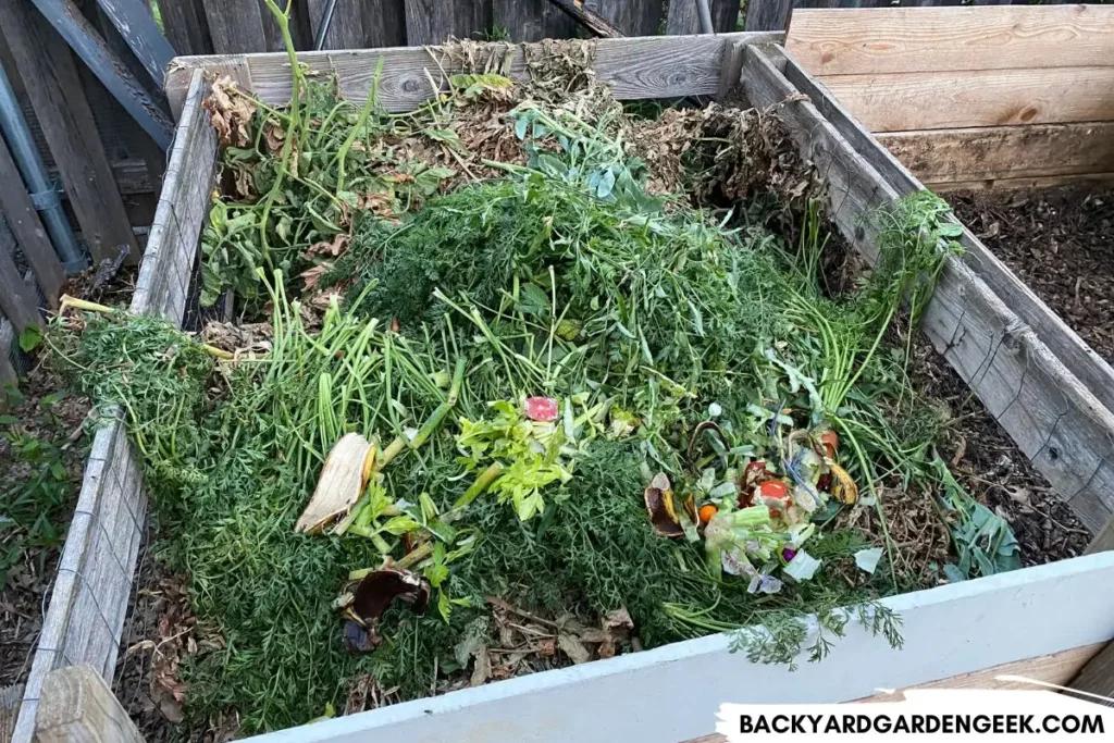 Nitrogen Rich Materials in Compost Bin