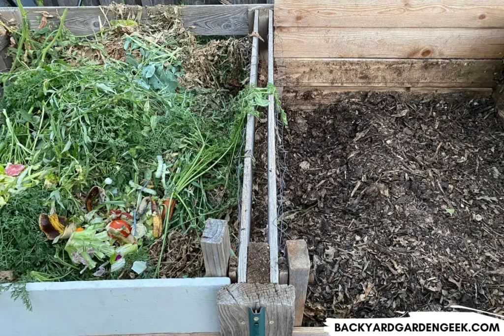 Side by Side View of Compost Bins